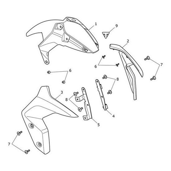 Bild von Front Mudguard, LH, Painted