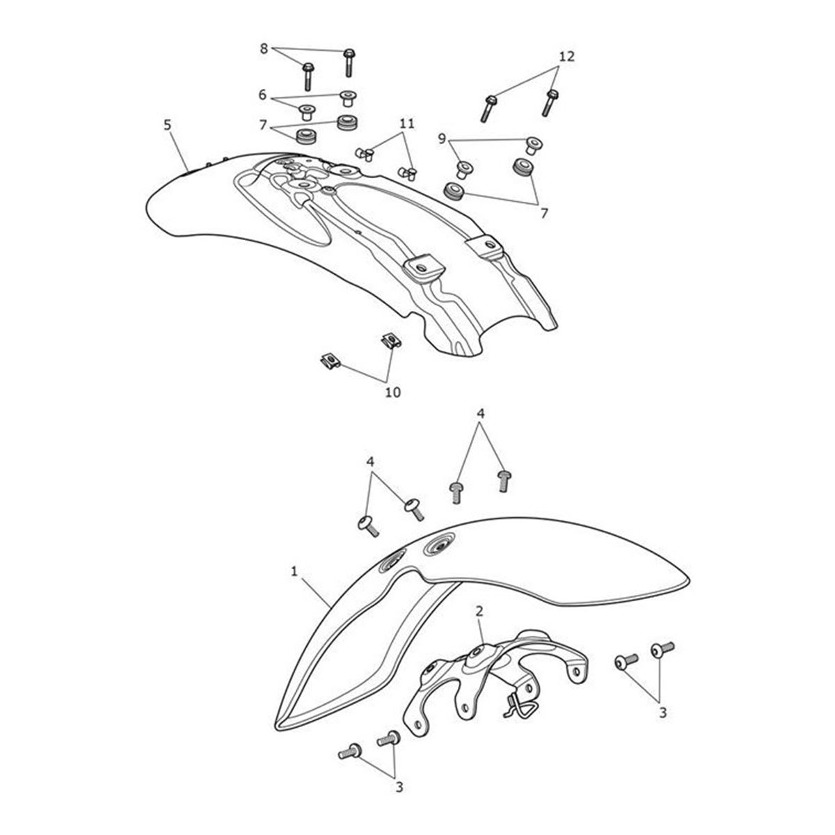 Bild von Front Mudguard, Matt Sapphire Black