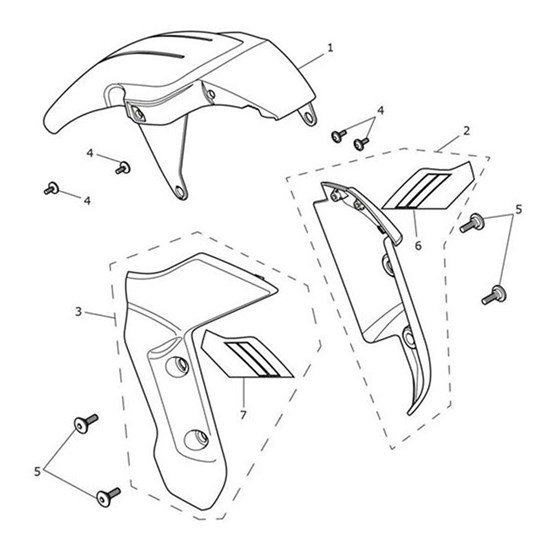 Bild von Front Mudguard, RH, Snowdonia White