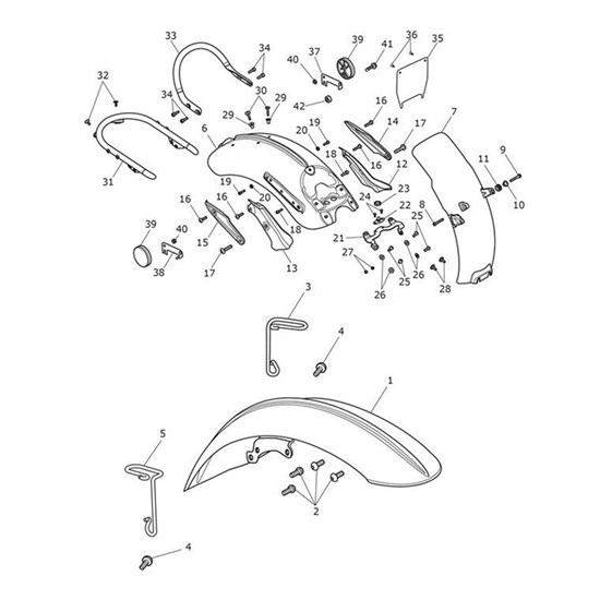 Bild von Front Mudguard, Sapphire Black