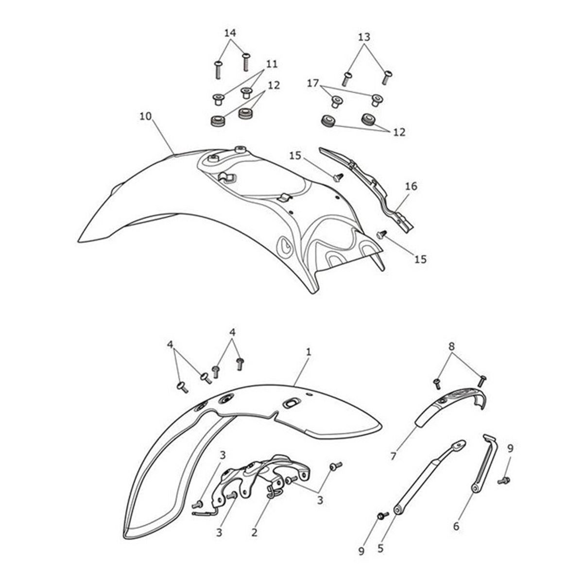 Bild von Front Mudguard, Sapphire Matt