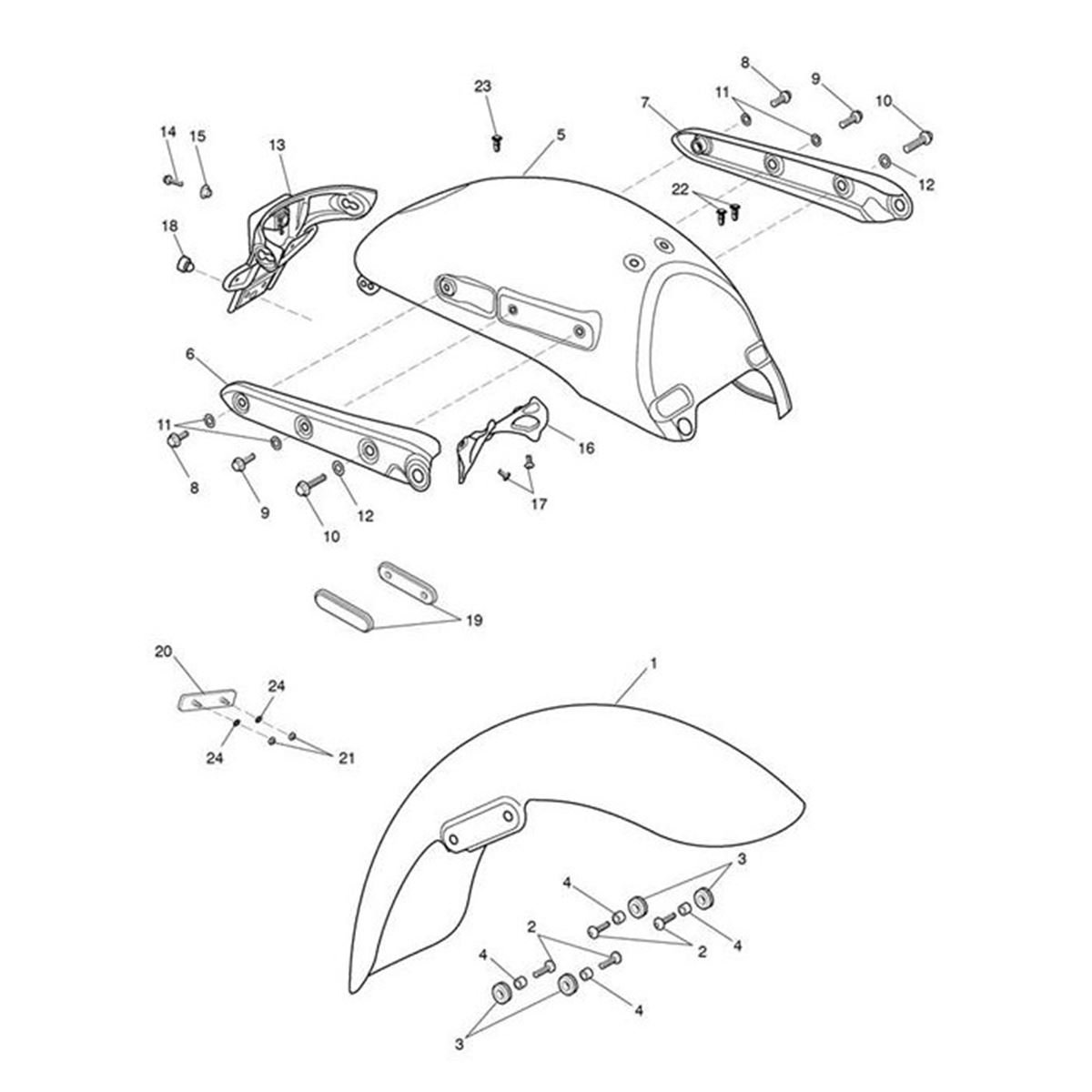 Bild von Front Mudguard Assy