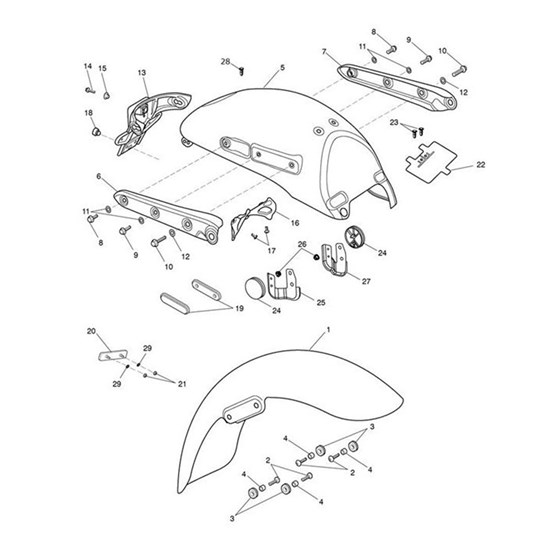 Bild von Front Mudguard Assy