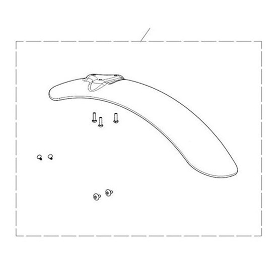 Bild von Front Mudguard Kit, High, Sapphire Black