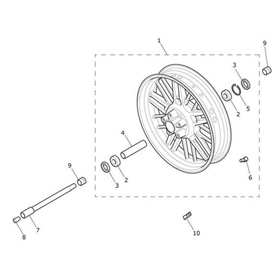 Bild von Front Wheel Assembly, 17 x 3.5