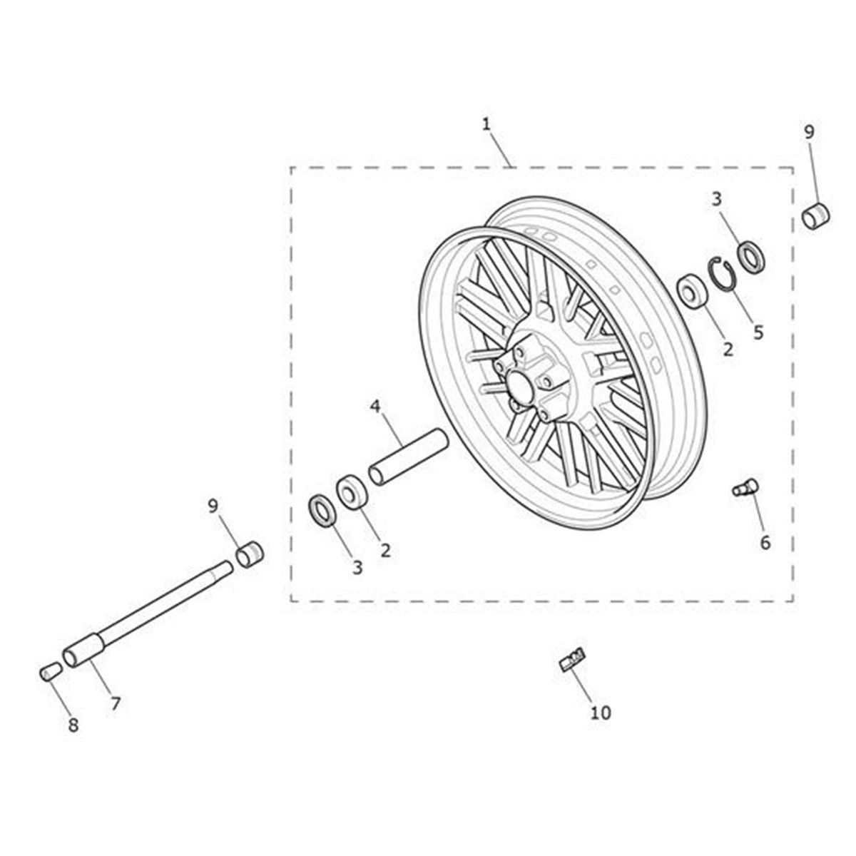 Bild von Front Wheel Assembly, 17 x 3.5