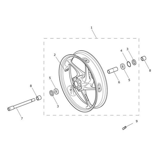 Bild von Front Wheel Assembly, 17 x MT3.5