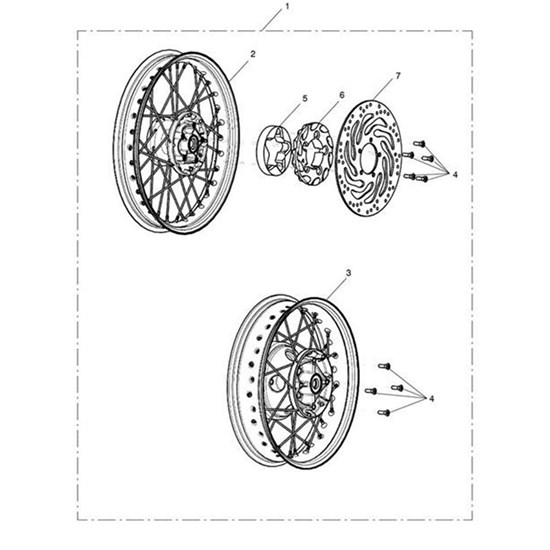 Bild von Front Wheel Assembly, 18 x 2.75, Black