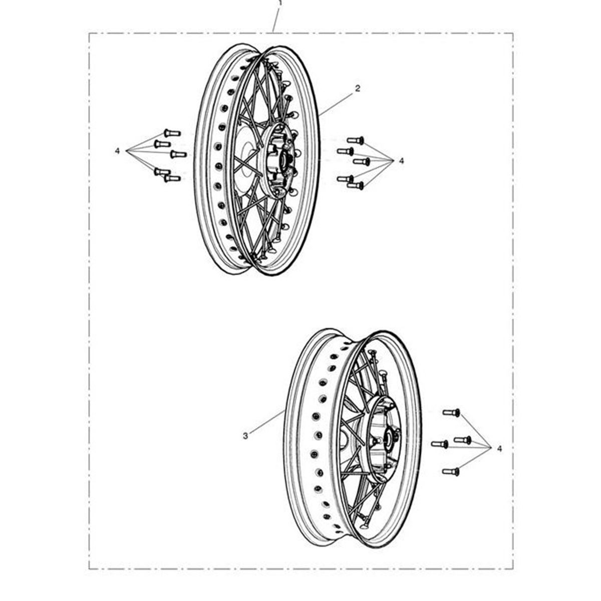 Bild von Front Wheel Assembly, 18 x 2.75, Black