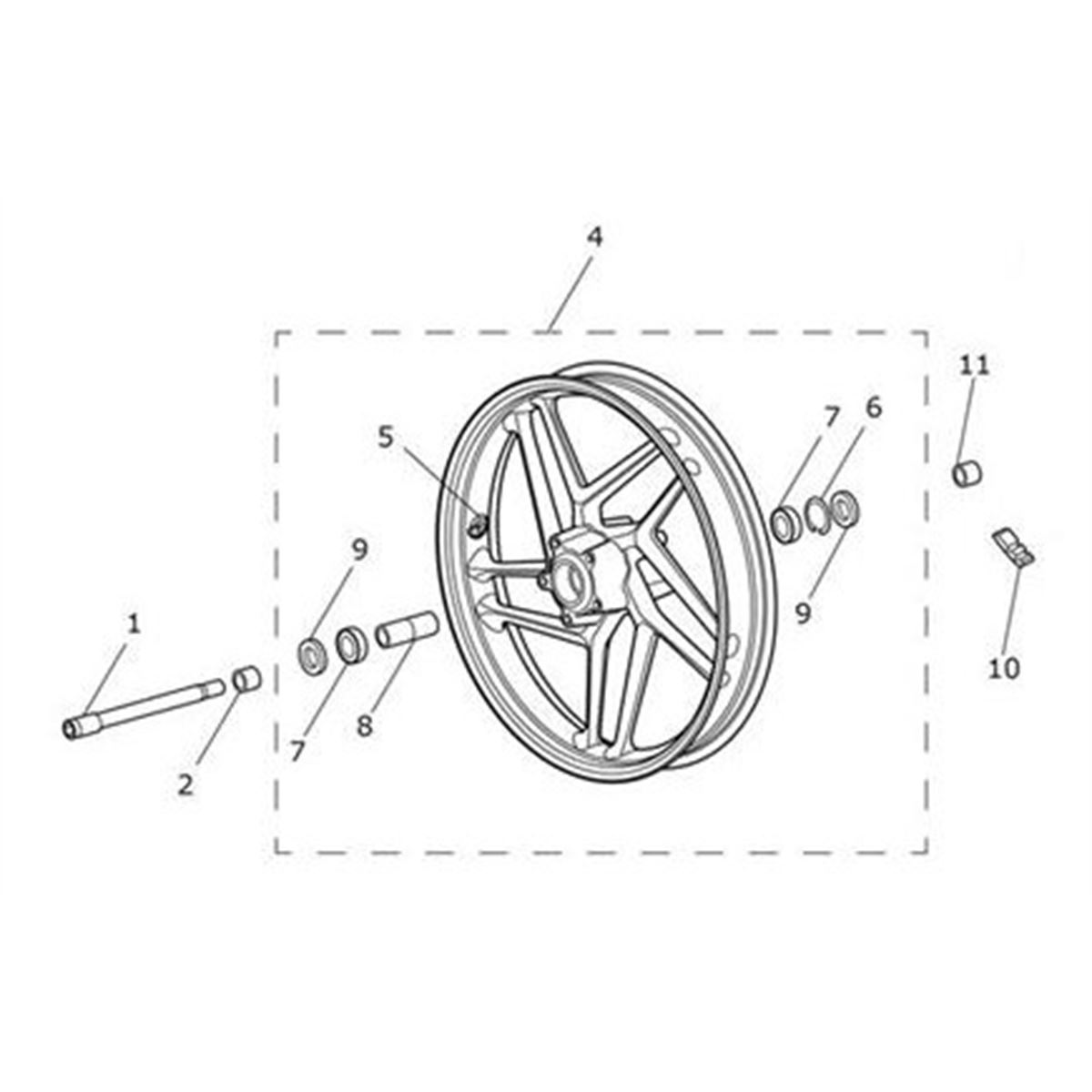 Bild von Front Wheel Assembly, 19 x 3