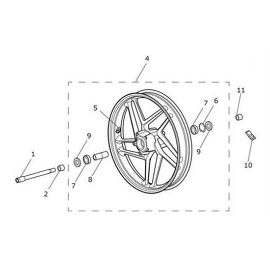 Bild von Front Wheel Assembly, 19 x 3