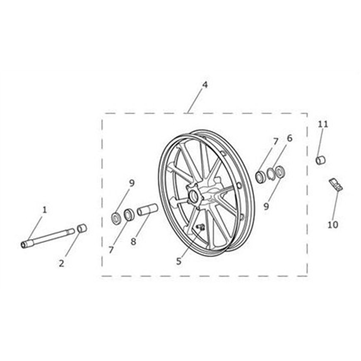 Bild von Front Wheel Assembly, 19 x 3