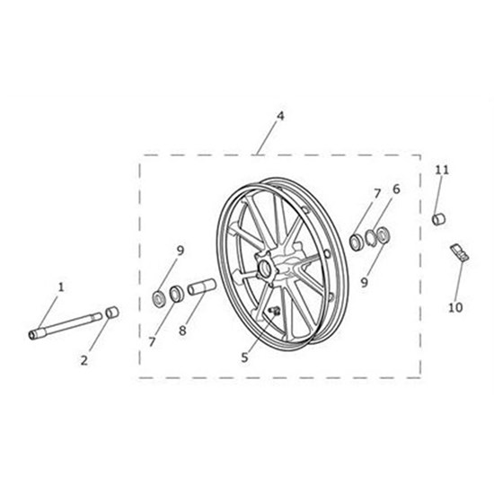 Bild von Front Wheel Assembly, 19 x 3