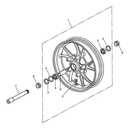 Bild von Front Wheel Assembly, 3.5 x 17