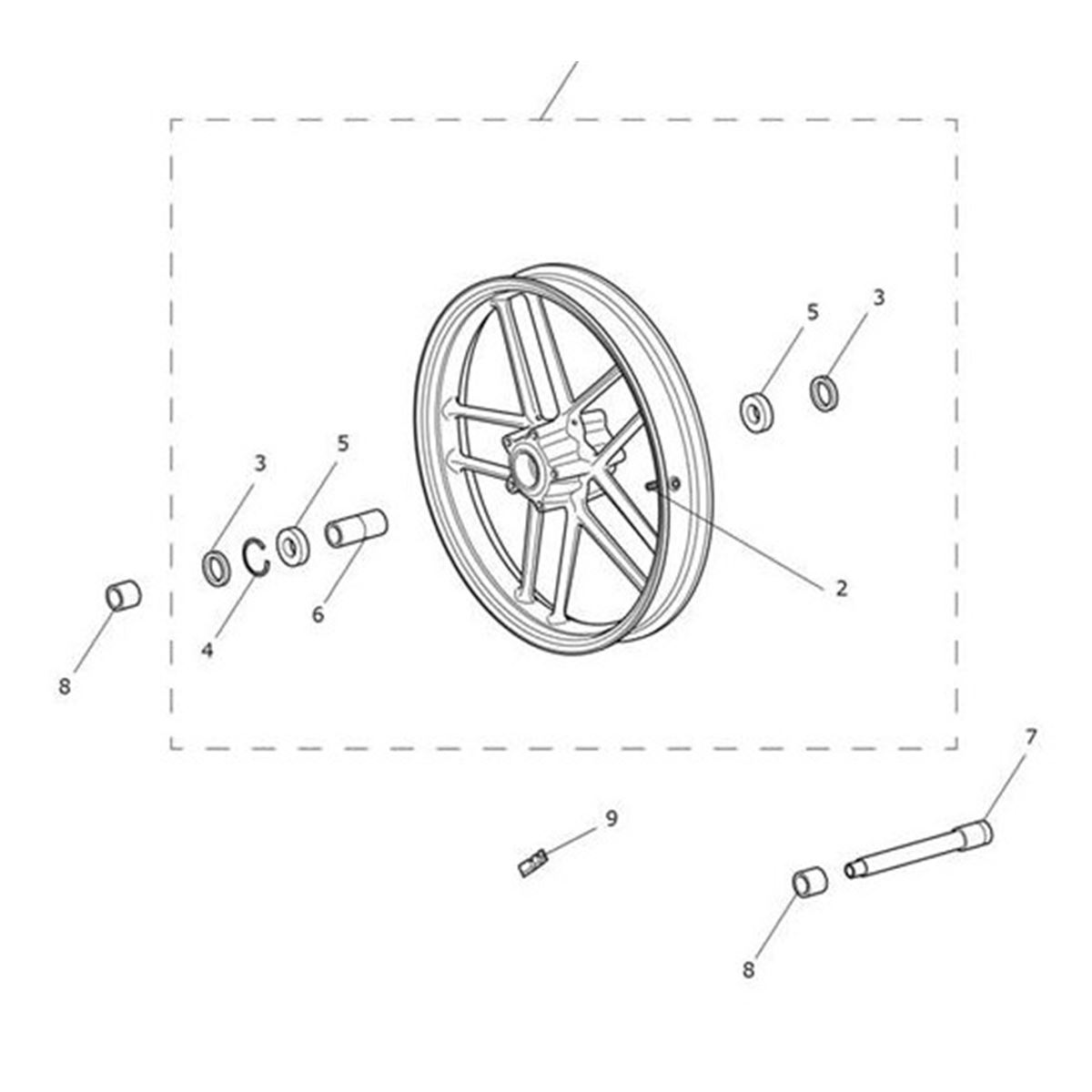 Bild von Front Wheel Assembly, Grey