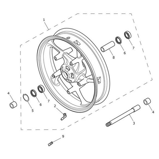 Bild von Front Wheel Assembly, Spares