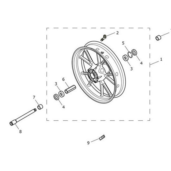 Bild von Front Wheel Assembly, Spares