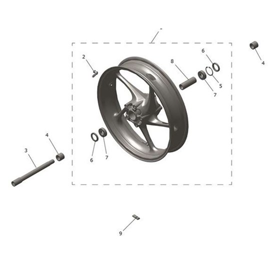 Bild von Front Wheel Assembly, Spares