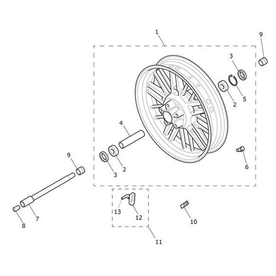 Bild von Front Wheel Assy, 17 x 3.5