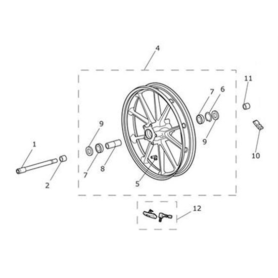 Bild von Front Wheel Assy, 19 x 2.5