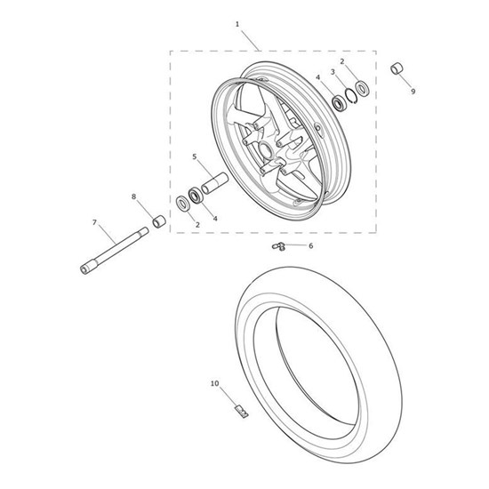 Bild von Front Wheel Assy, 3.5 x 17