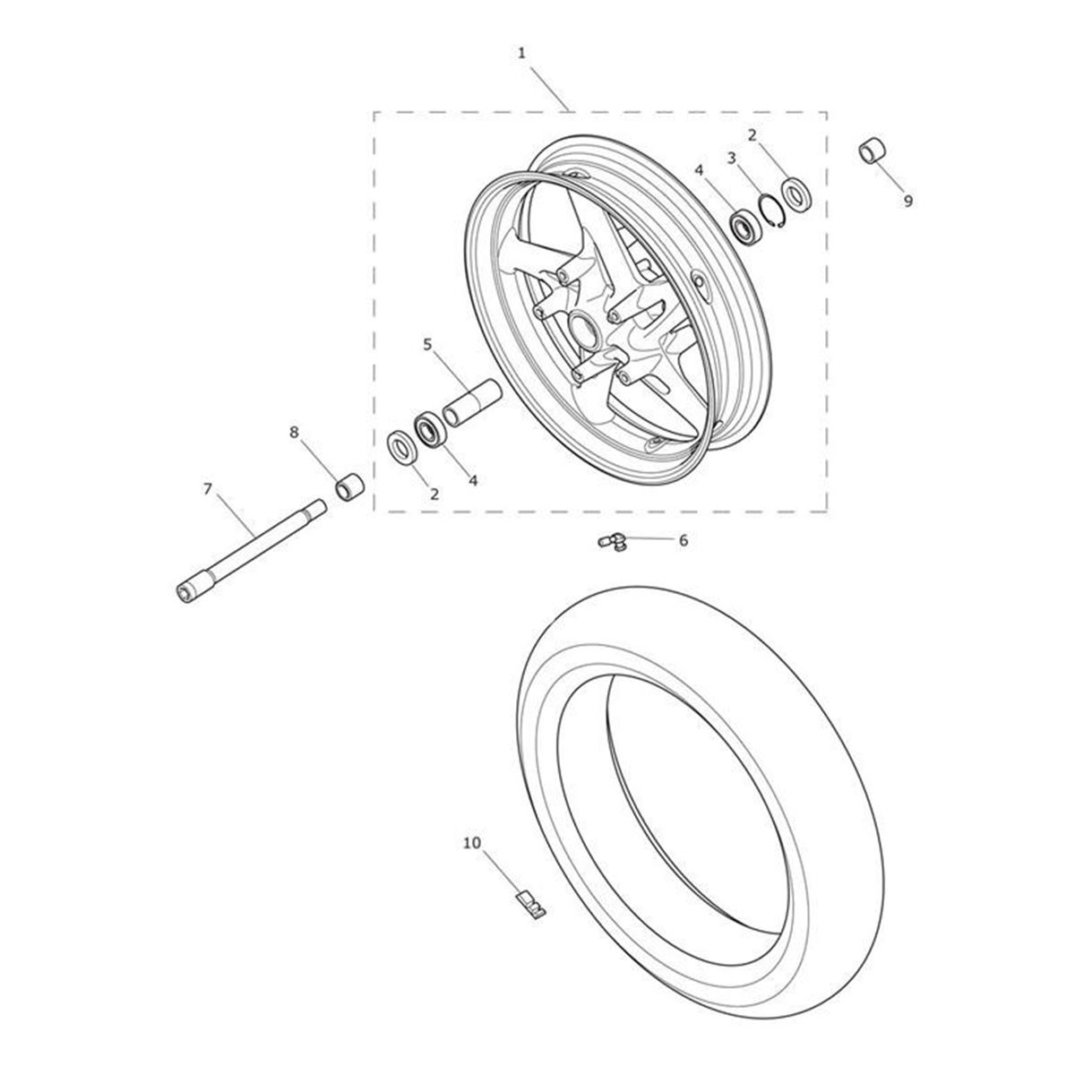 Bild von Front Wheel Assy, 3.5 x 17