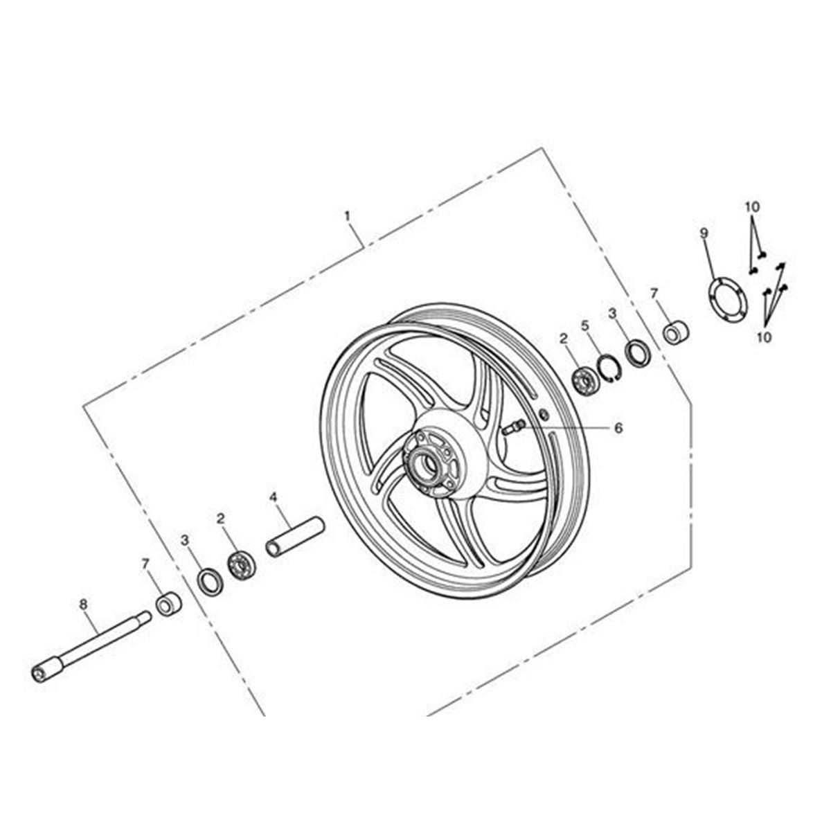 Bild von Front Wheel Assy, Black