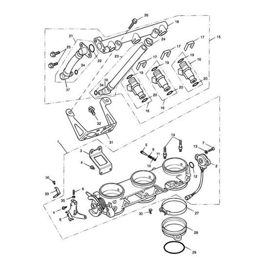 Bild von Fuel Connector Kit, 10, Red