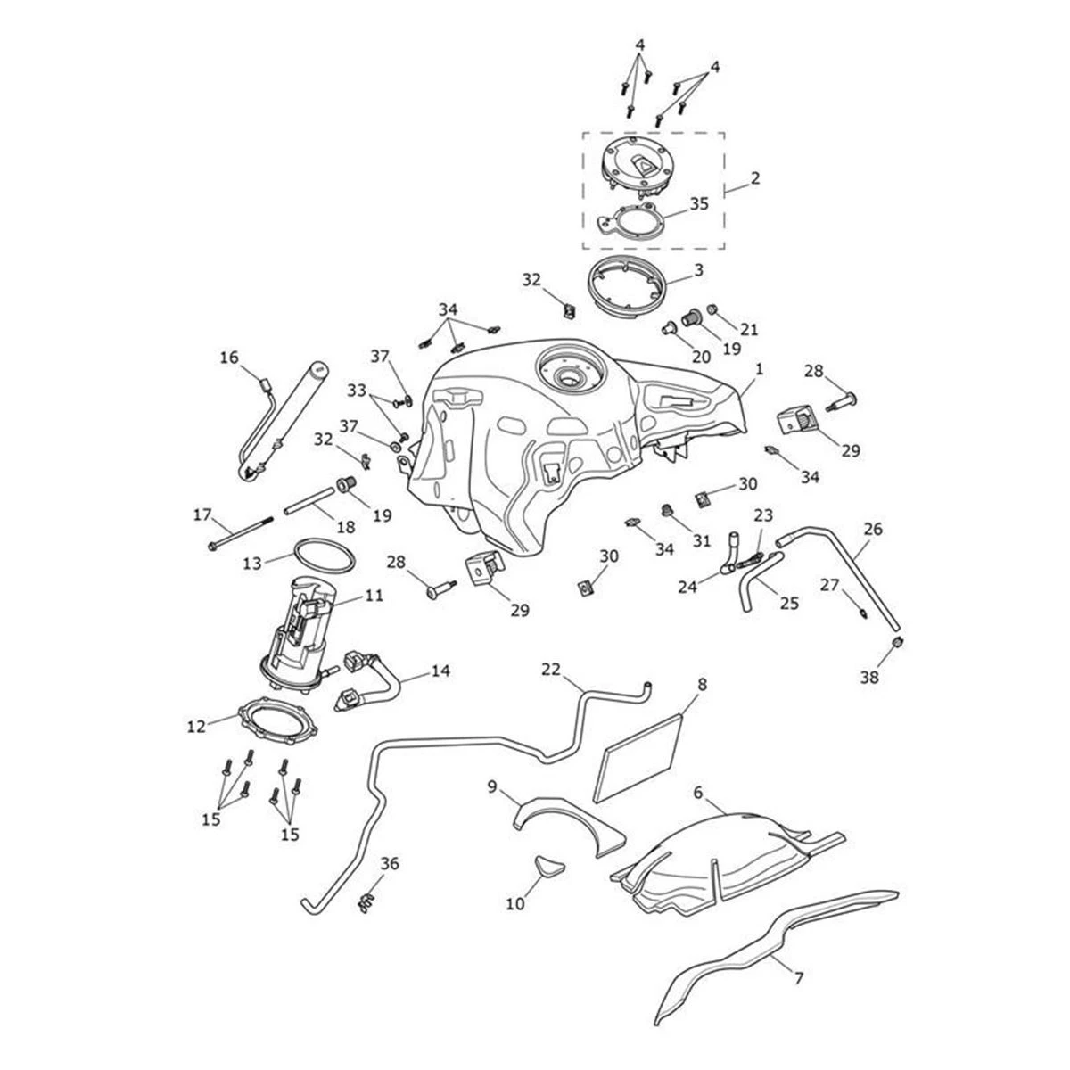 Bild von Fuel Tank, Pntd, Matt Jet Black