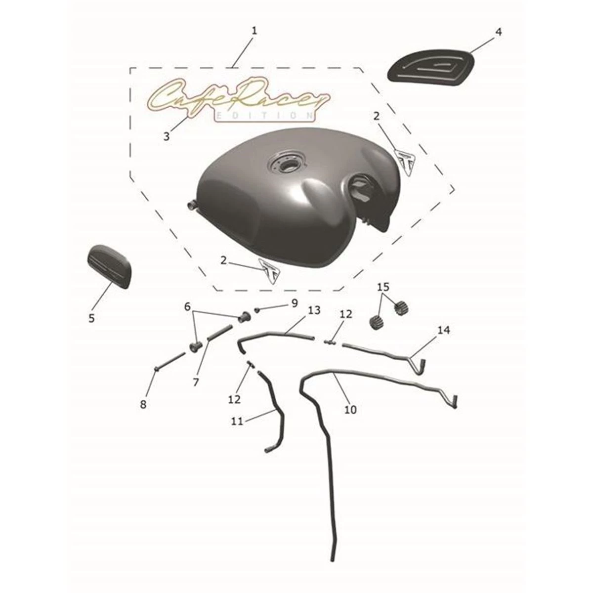 Bild von Fuel Tank Assembly, Aluminium Silver
