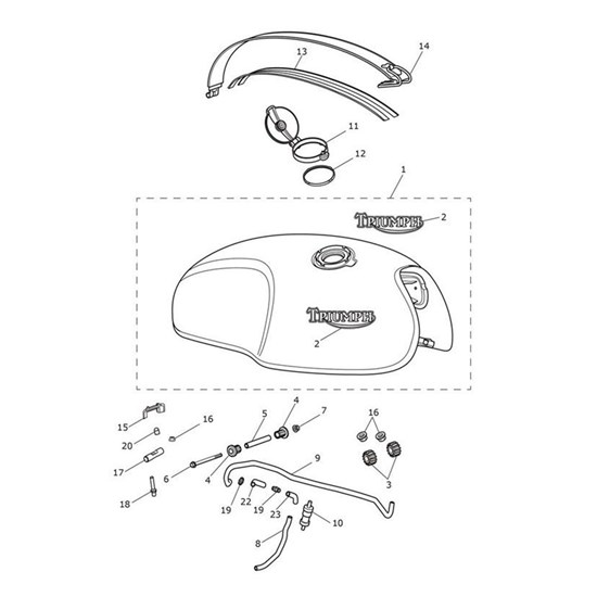 Bild von Fuel Tank Assembly, Competition Green