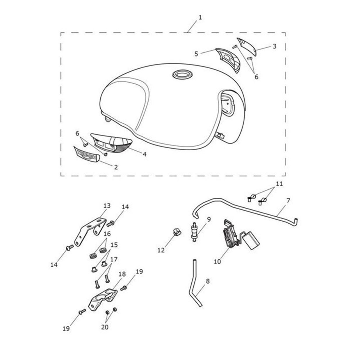 Bild von Fuel Tank Assembly, Fusion White