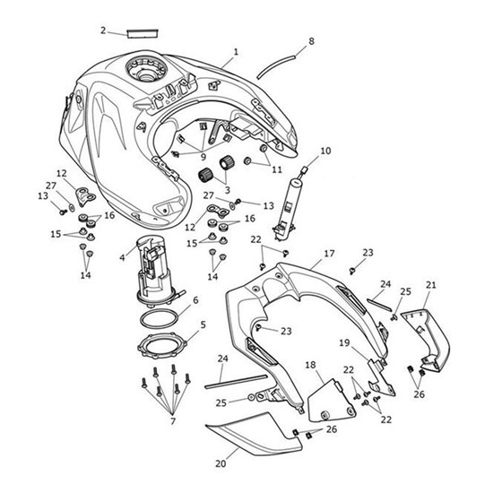 Bild von Fuel Tank Assembly, Matt Khaki