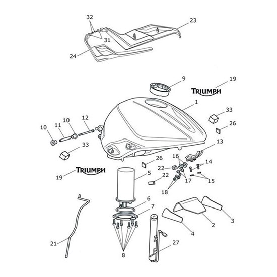 Bild von Fuel Tank Assembly, Matt Silver Ice