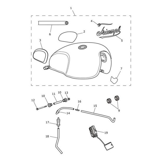 Bild von Fuel Tank Assembly, Sapphire Black