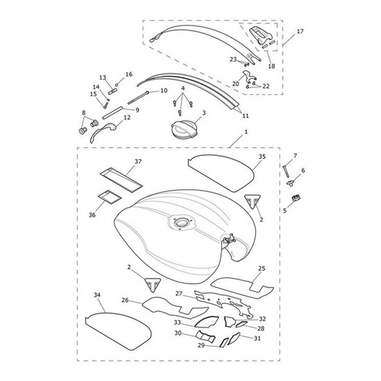 Bild von Fuel Tank Assy, Red Hopper