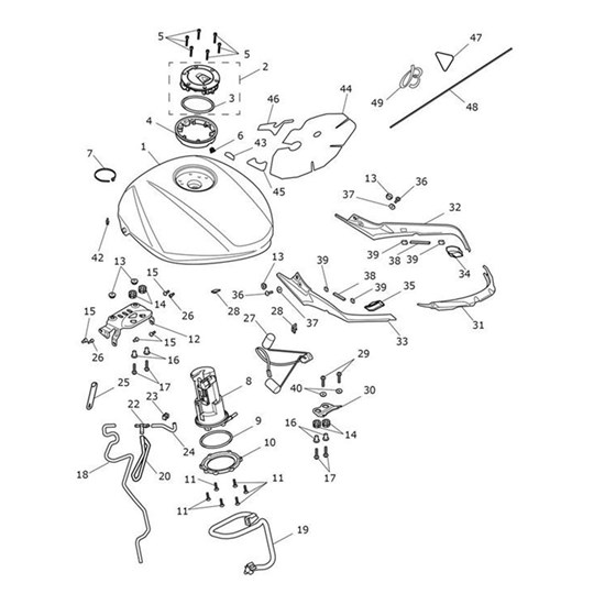 Bild von Fuel Tank Assy, Silver Ice/Storm Grey