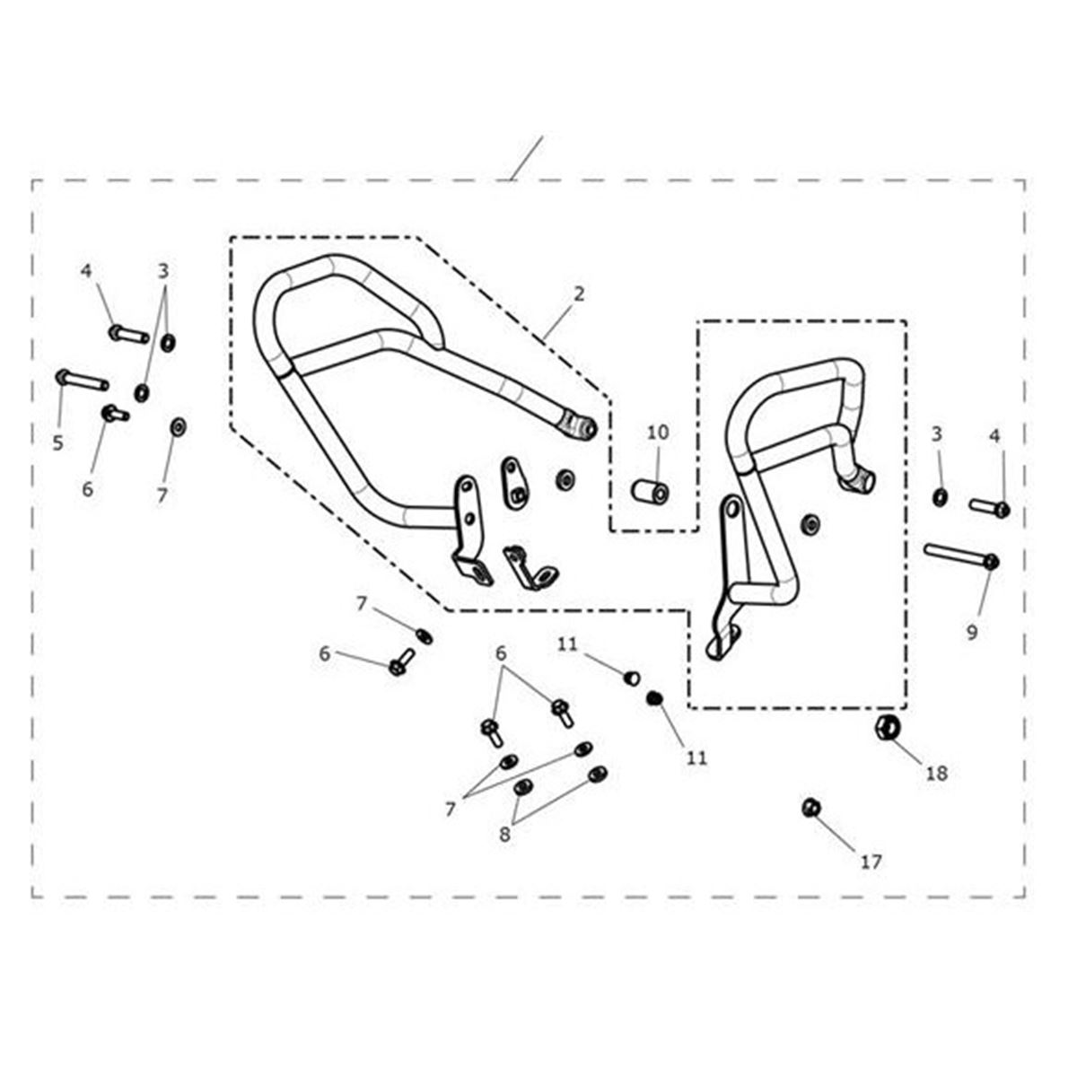 Bild von Fuel Tank Pro Bars, Kit, Black