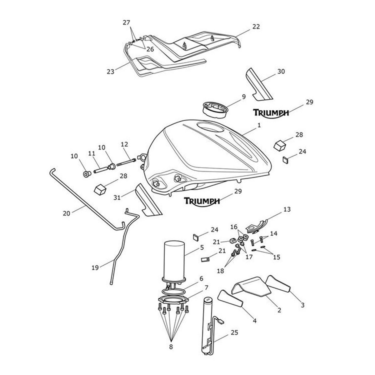 Bild von Fuel Tank Spares Assembly