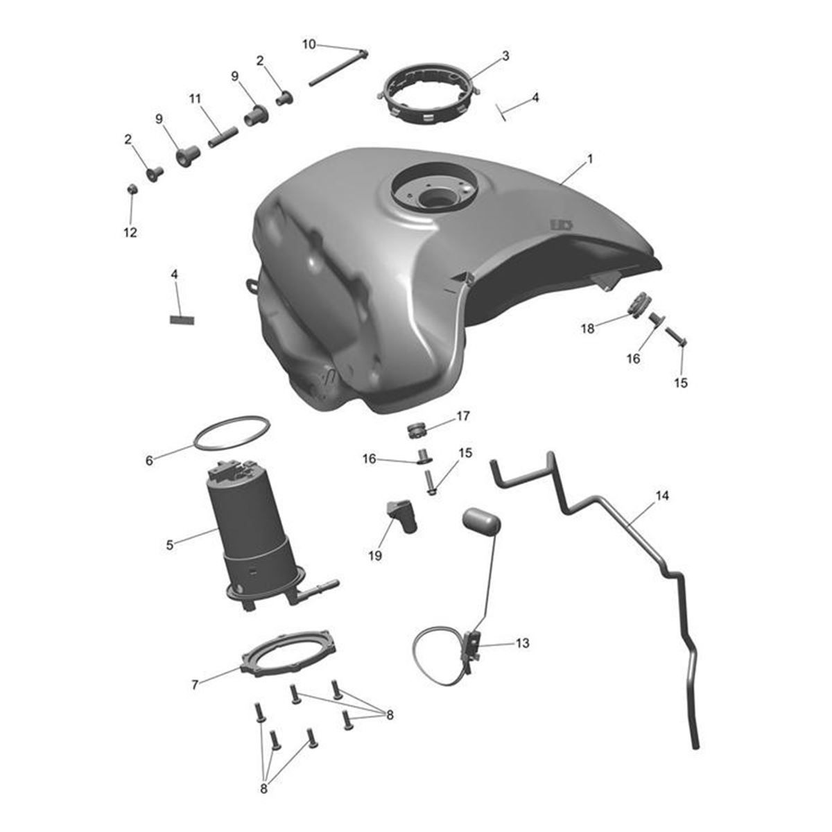 Bild von Fuel Tank Spares Assembly