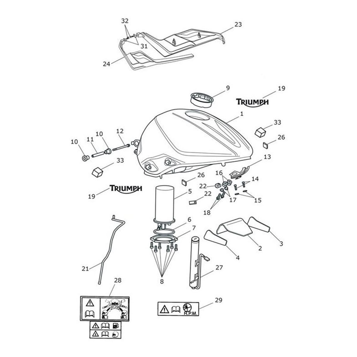 Bild von Fuel Tank Spares Assy