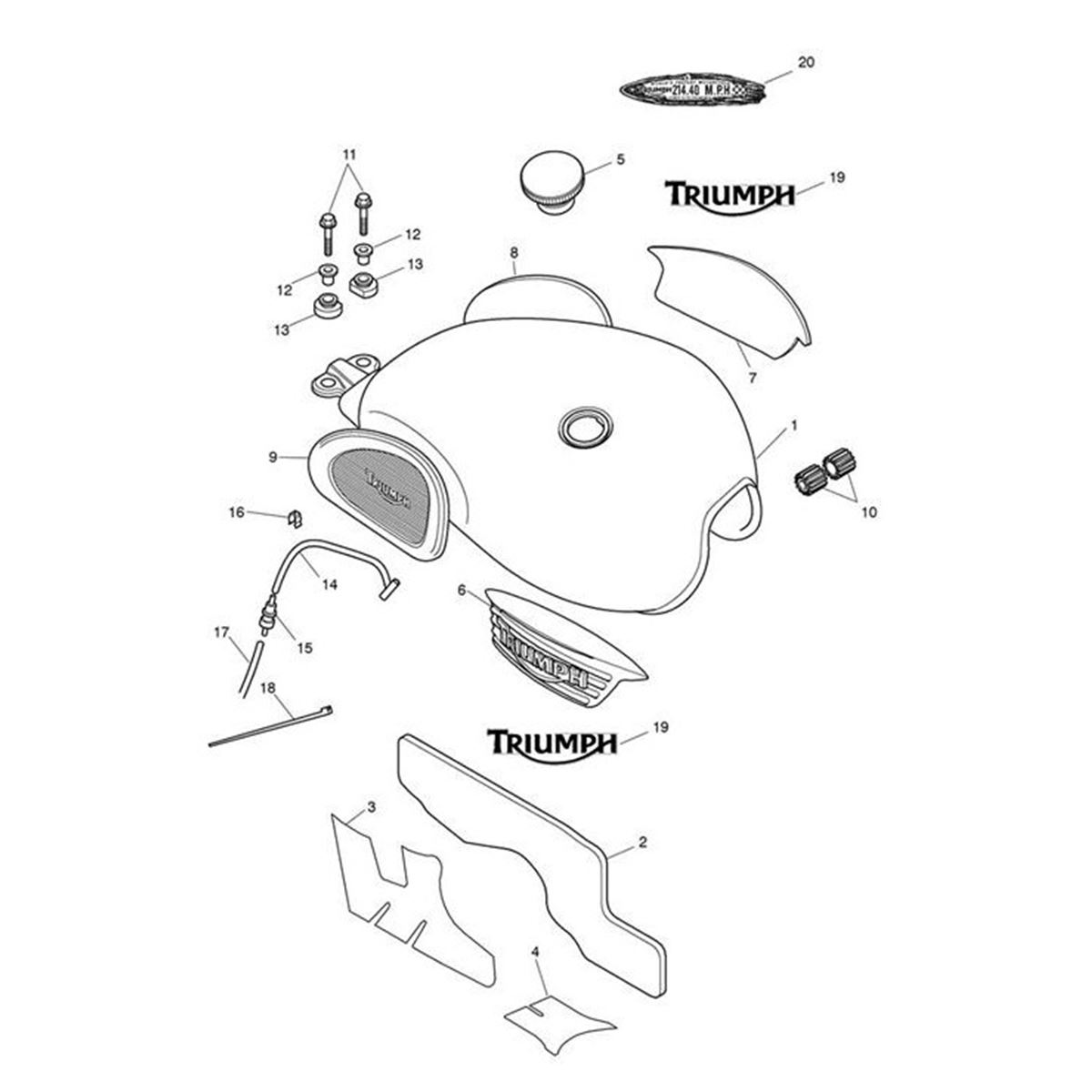 Bild von Fuel Tank Spares Assy