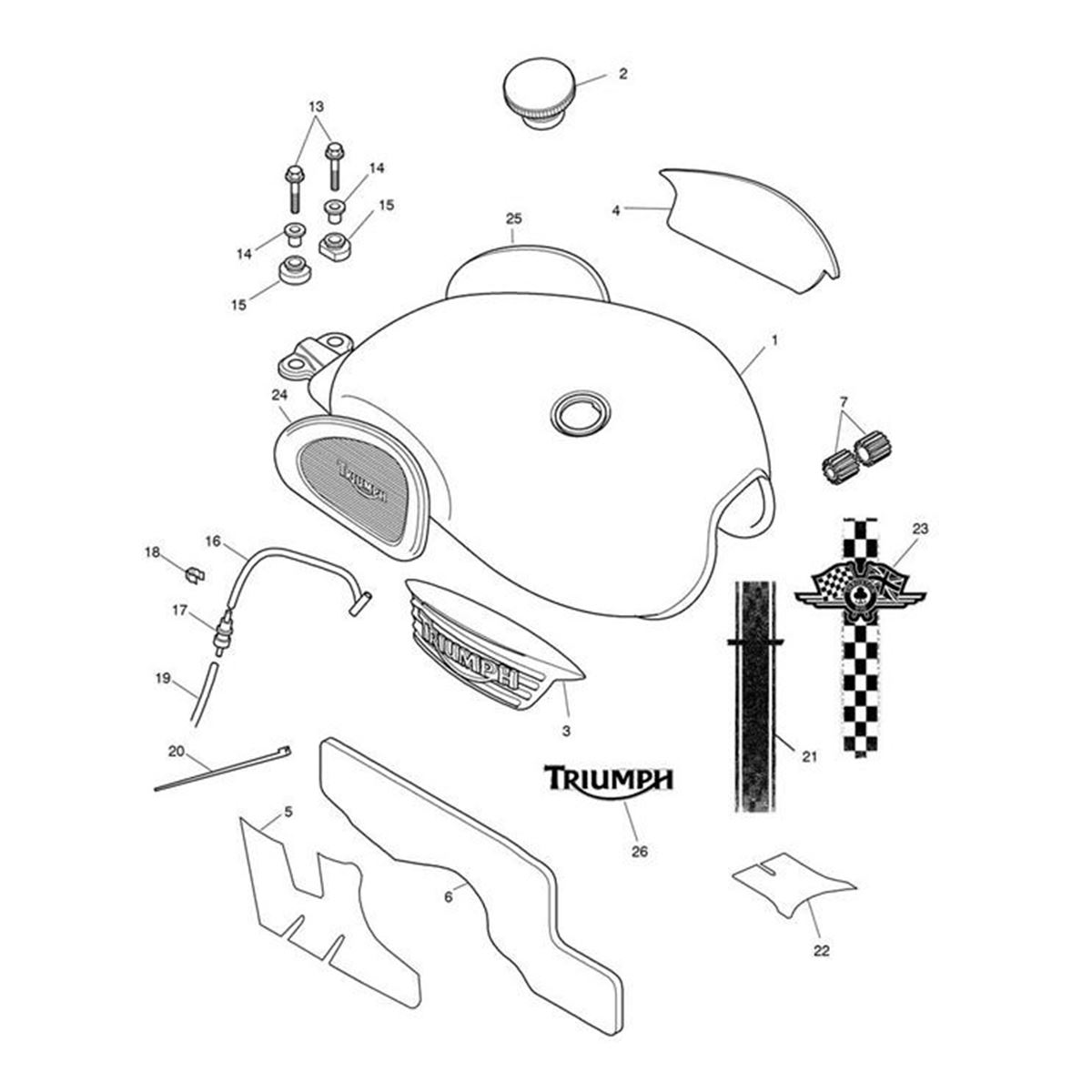 Bild von Fuel Tank Spares Assy