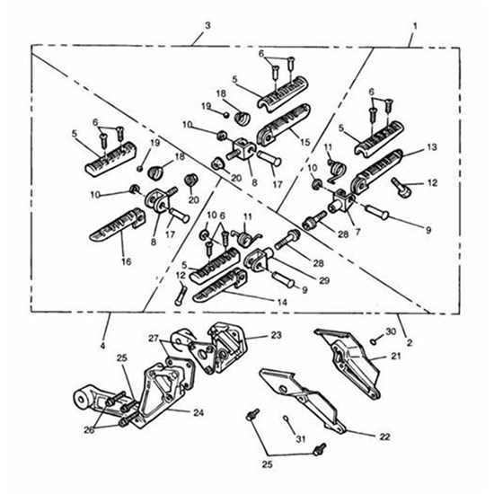 Bild von Fußrastenanlage vorn