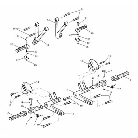 Bild von Fußrastenhalter hinten links