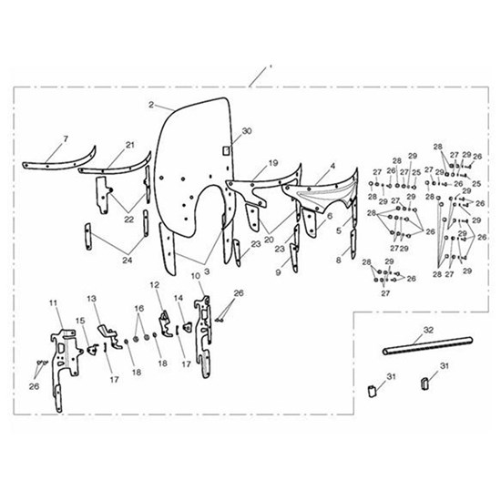 Bild von Gasket, Deflector, Front