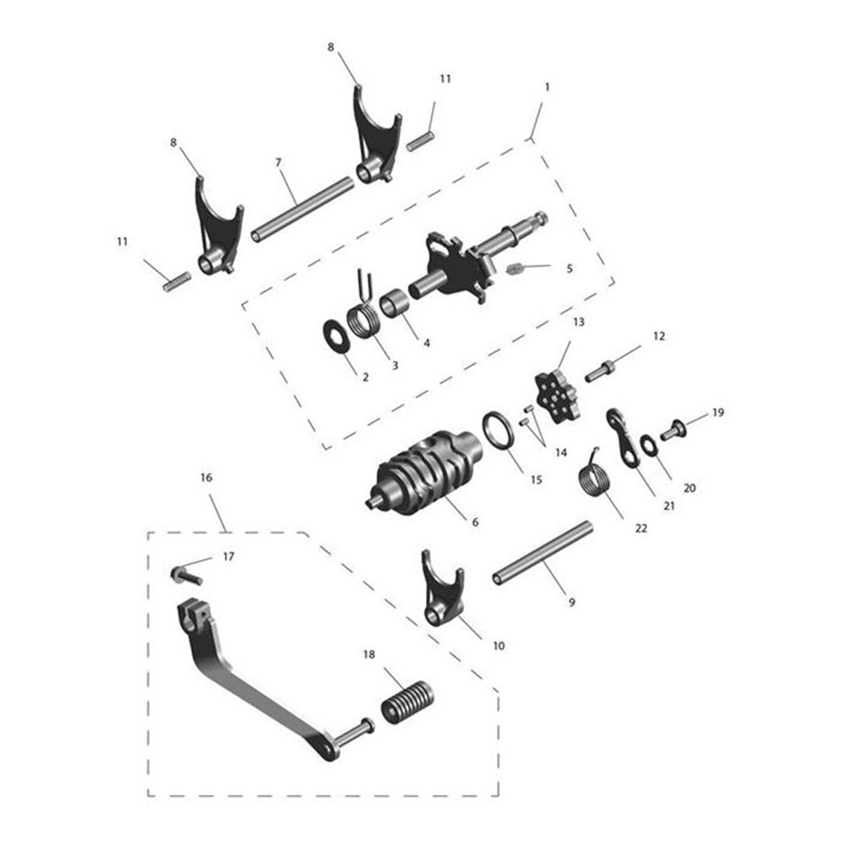 Bild von Gear Shift Shaft Assembly