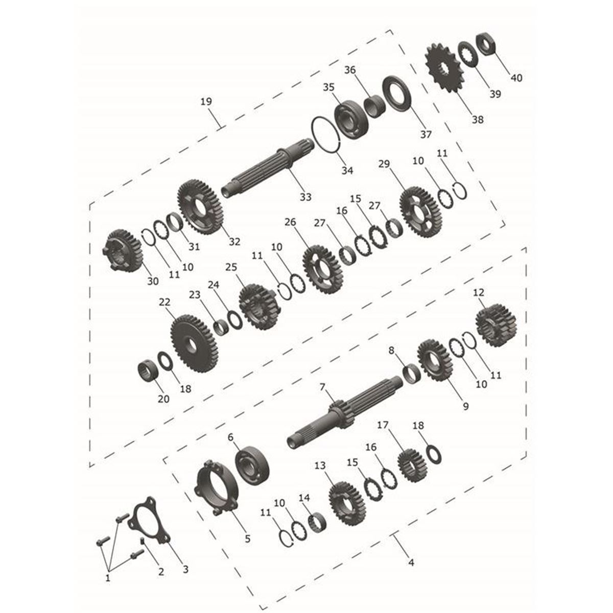 Bild von Gearbox, Input, Assy
