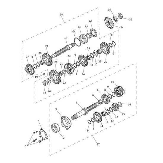 Bild von Gearbox, Output, Assy