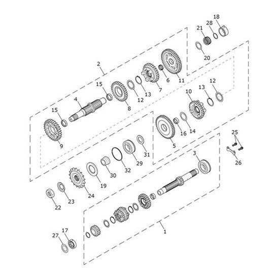 Bild von Gearbox Assembly, Input, 5 Speed